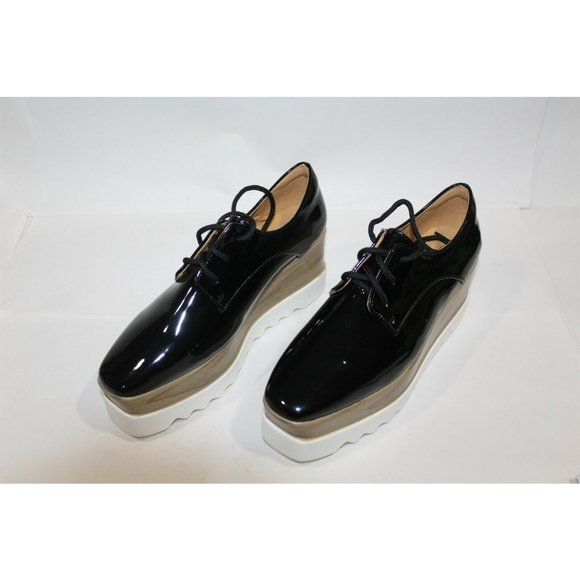 Shoes Black Shiny 3" Platform SZ 6.5 - Picture 1 of 8